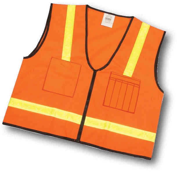 16309, ANSI Class 1 Surveyor Vest With Pockets, MutualIndustries