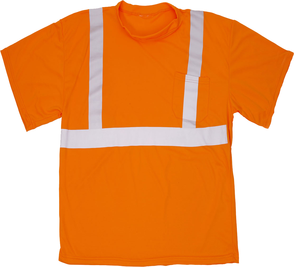 16357-1, ANSI Class 2 Orange Mesh Tee Shirt, MutualIndustries