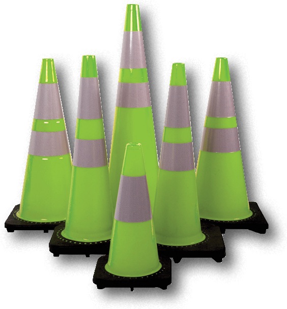 17716, Traffic Cones - Lime, MutualIndustries